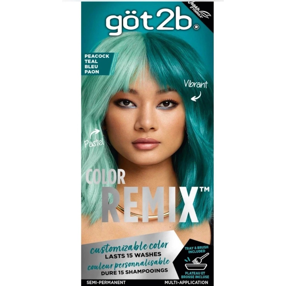 got 2B-Color Remix Customizable Color Lasts For 15 Washes - #097Peacock Teal-NIB